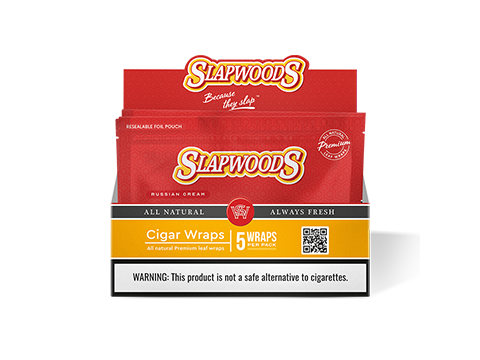 Slapwoods Wrap 5Ct Russian Cream Display 20/Case